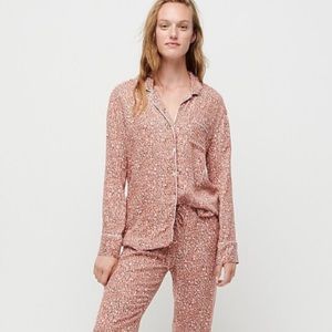 J Crew long sleeve Cheetah print pajamas
